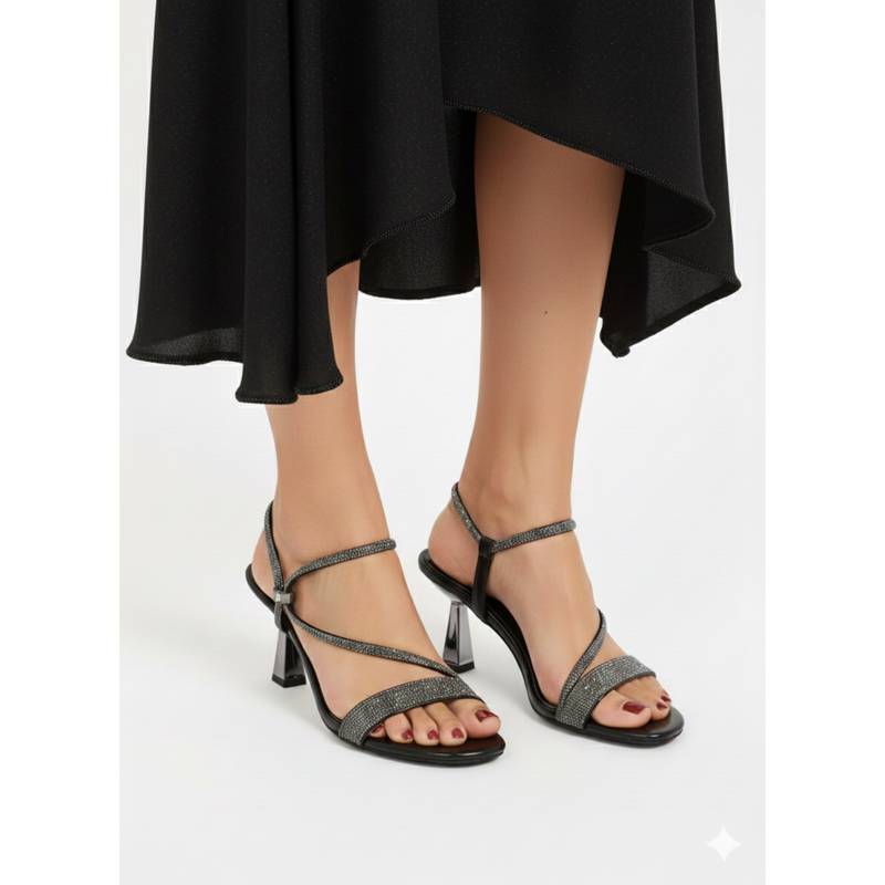 LYDC LONDON Ultra-Comfort Black Party Heels (UK 3)