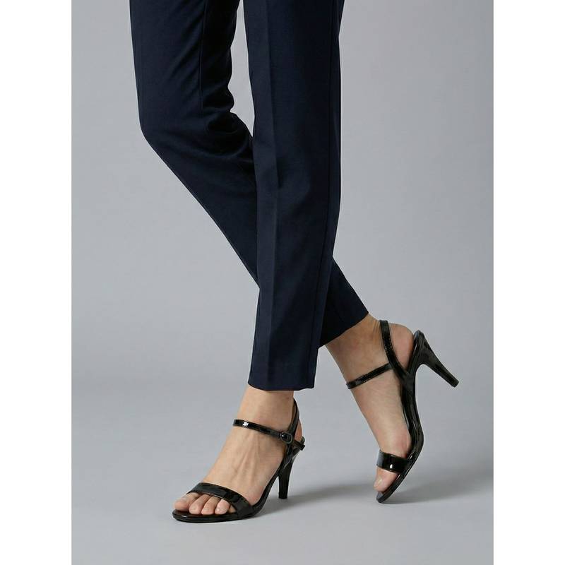 LYDC LONDON Ultra-Comfort Black Solid Heels (UK 6)