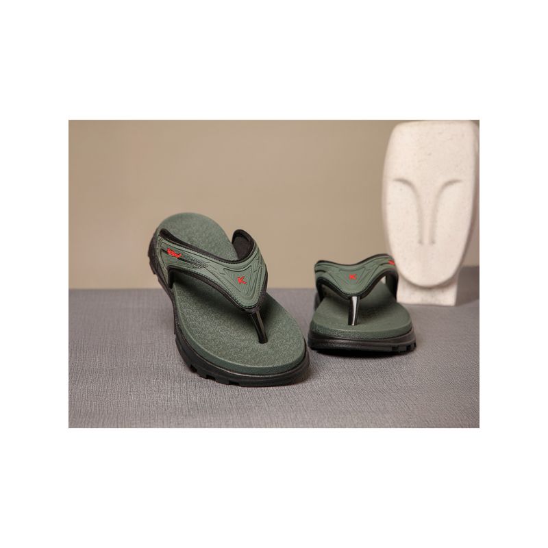 Kickers Men Kick Thebe Olive Sandals (EURO 41)