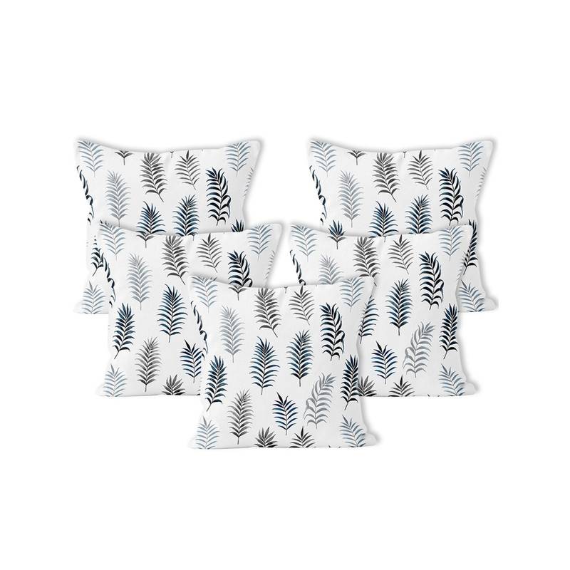 Encasa Homes Decorative Cushion Covers (Set Of 5)Pcs 30 X 30 Cm (12 X 12 Inch) Palm Leaves