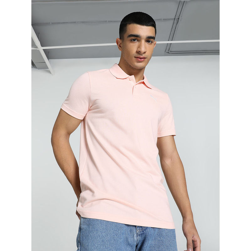 Puma Ms Essentials Polo Mens Pink T-Shirt (S)