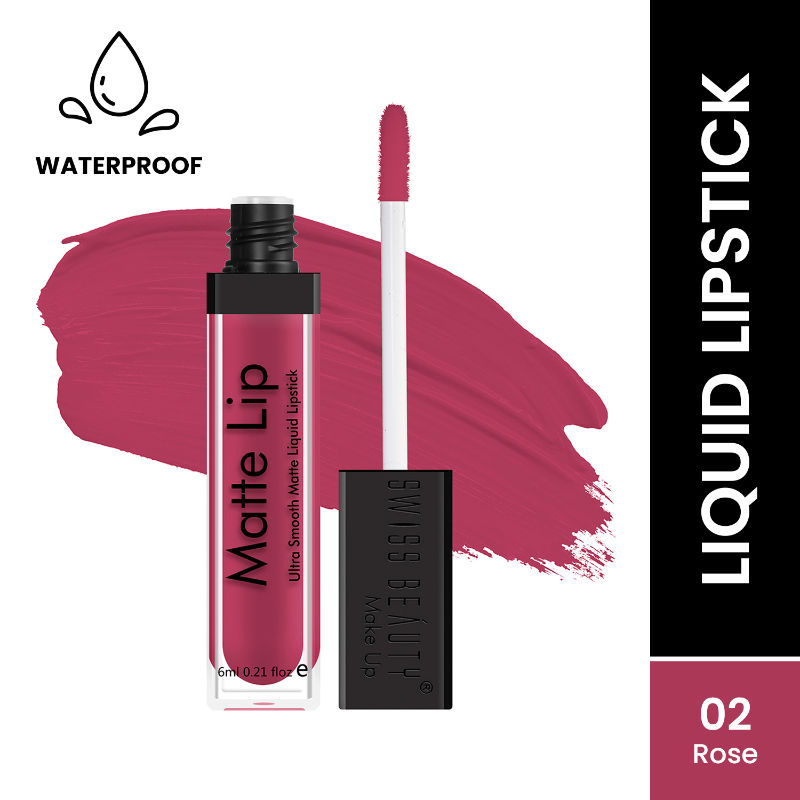 Swiss Beauty Matte Lip Ultra Smooth Matte Liquid Lipstick - 2 Rose
