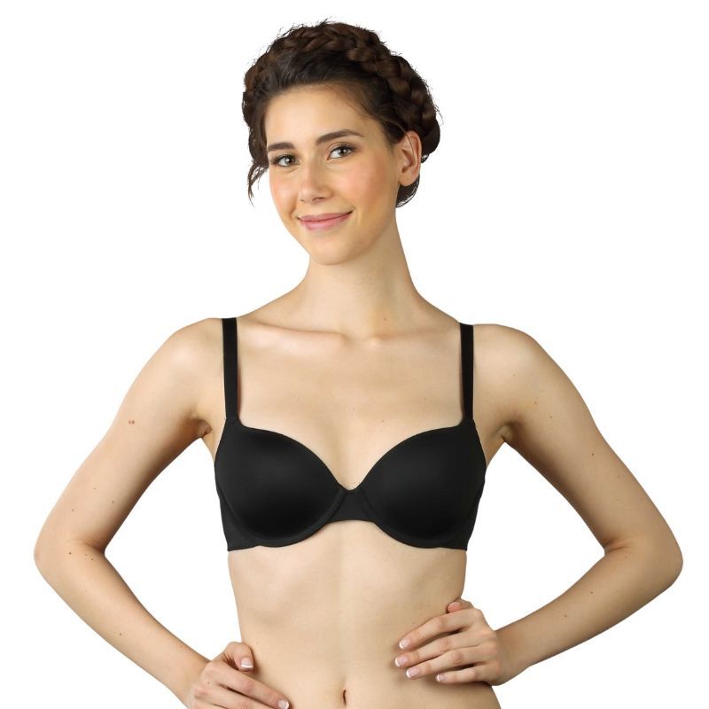 Triumph T-Shirt Bra 77 Invisible Wired Padded Support Everyday Bra - Black (32B)