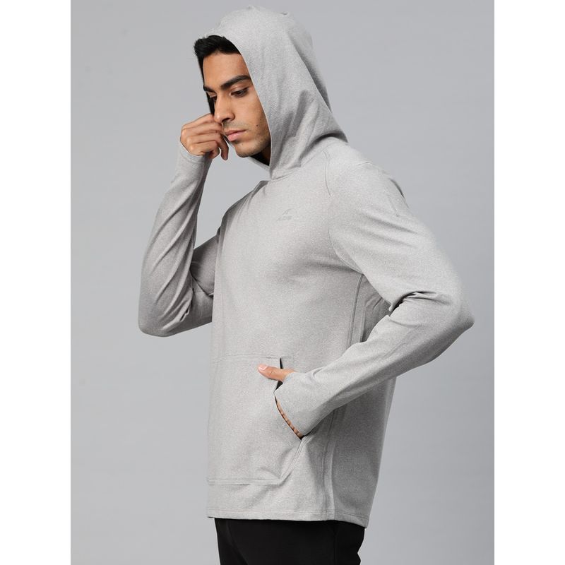 Alcis Grey Men Dynamic Fit Hooded Sweatshirt (2XL)