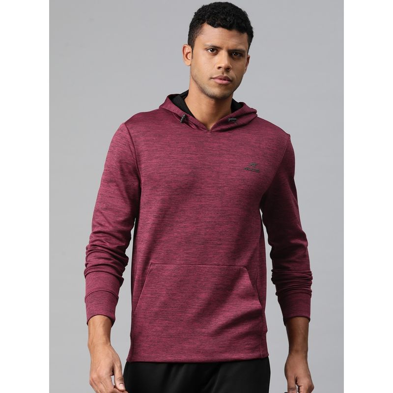 Alcis Purple Men Elite Motion Hooded Sweatshirt (L)