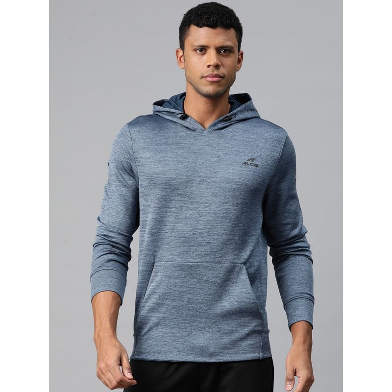Alcis Blue Men Elite Motion Hooded Sweatshirt (XL)