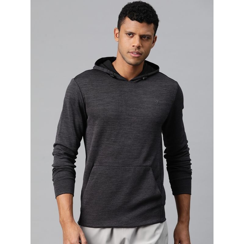 Alcis Black Men Elite Motion Hooded Sweatshirt (M)