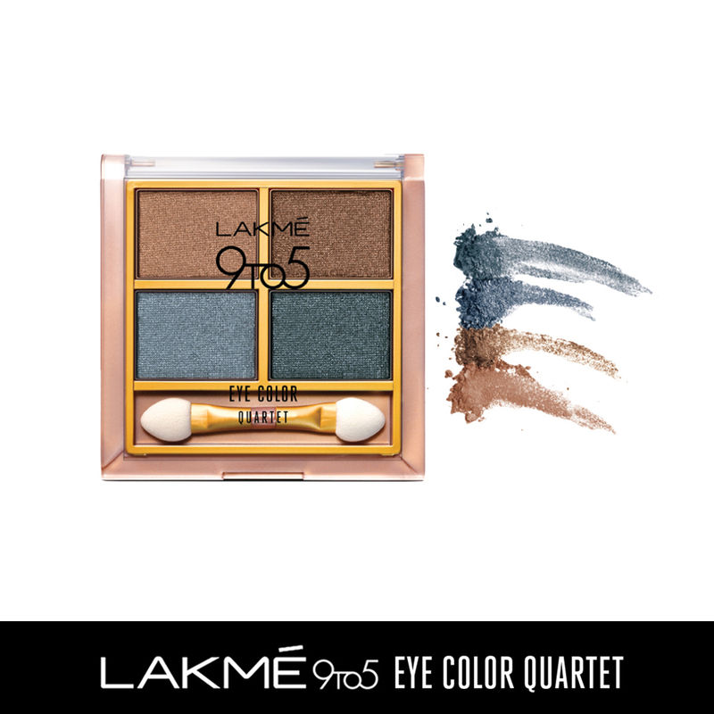 Lakme 9 to 5 Eye Color Quartet Eye Shadow - Smokey Glam