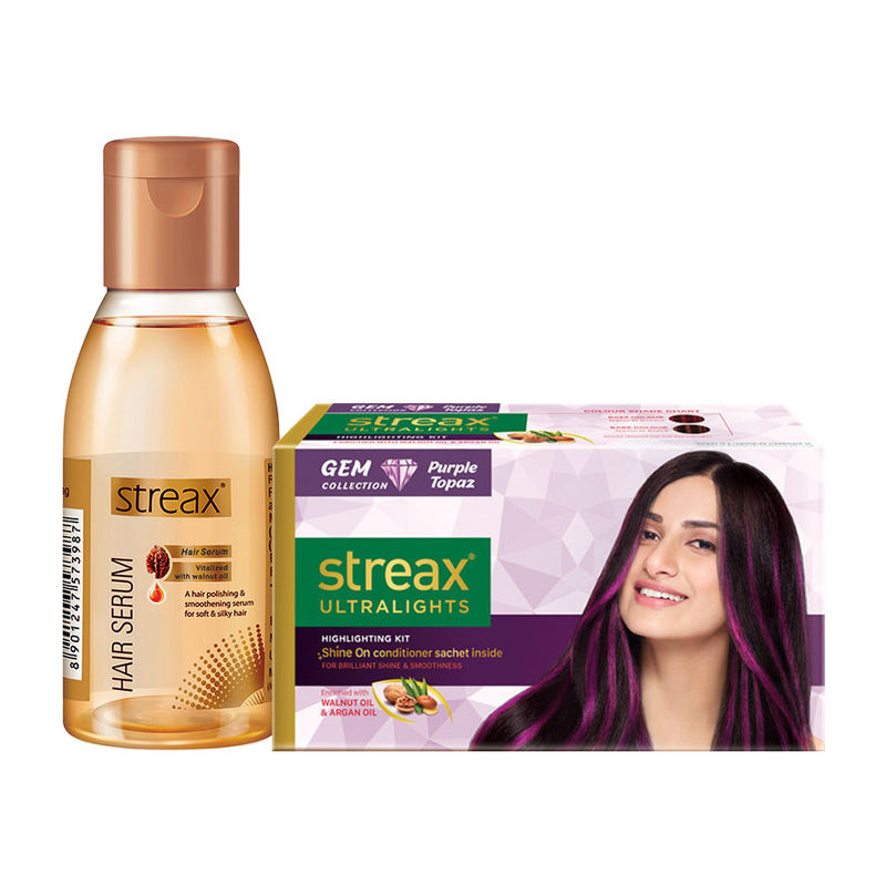 Streax Ultralights Purple Topaz + Hair Serum: Buy Streax Ultralights Purple  Topaz + Hair Serum Online at Best Price in India | Nykaa