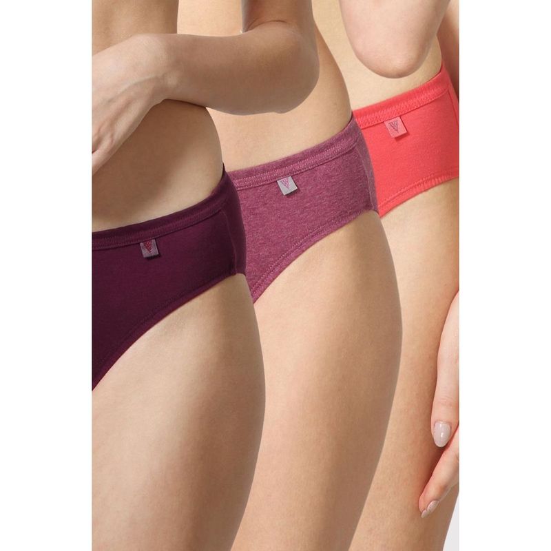 Van Heusen Woman Lingerie And Athleisure Pack Of 3 Anti Bacterial No Marks Bikini Panty Dark