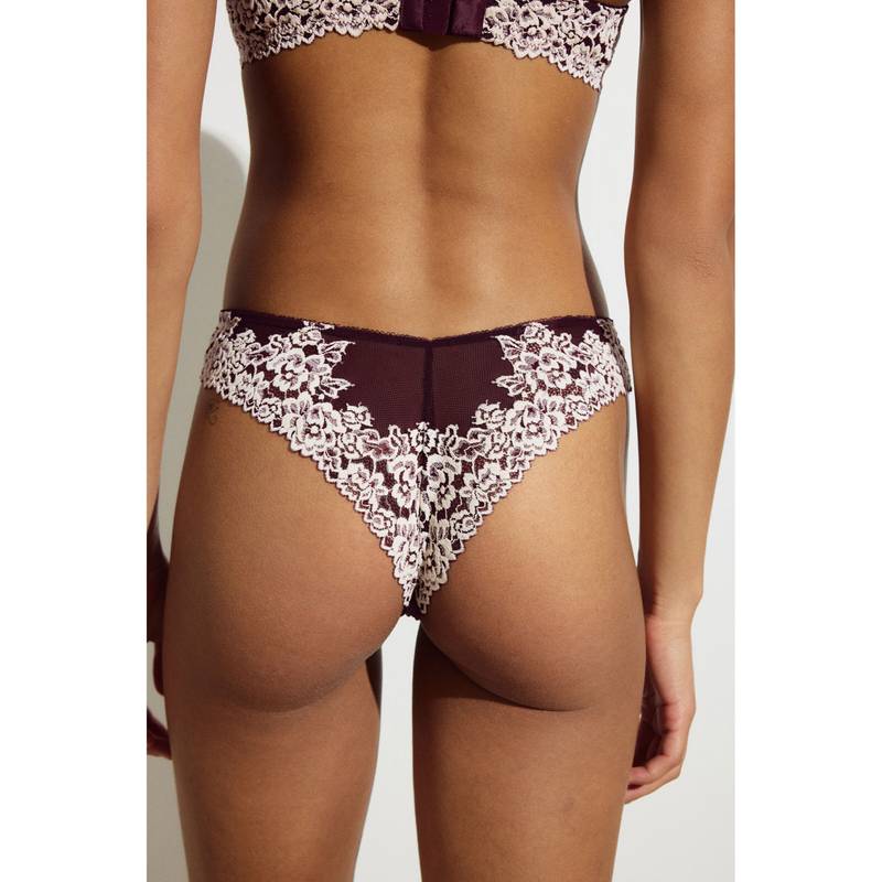 H&M Women Red 2-Pack Lace Brazilian Briefs (XS)