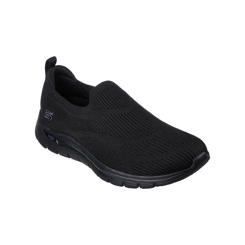 SKECHERS Women Arch Fit Vista Black Casual Slip On Sneakers (US 7)
