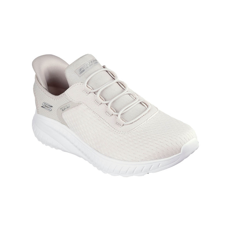 SKECHERS Women BOBS SQUAD CHAOS - IN COLOR Off White Casual Slip On Sneakers (US 6)