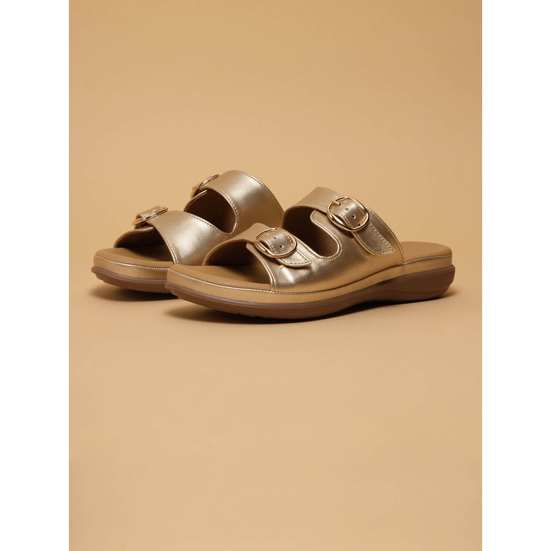 Eridani Doyel Gold Casual Sandals (UK 4)