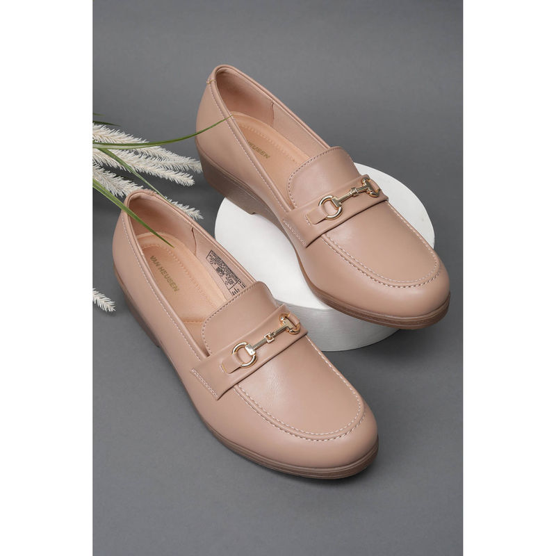 Van Heusen Women Pink Loafers (UK 4)