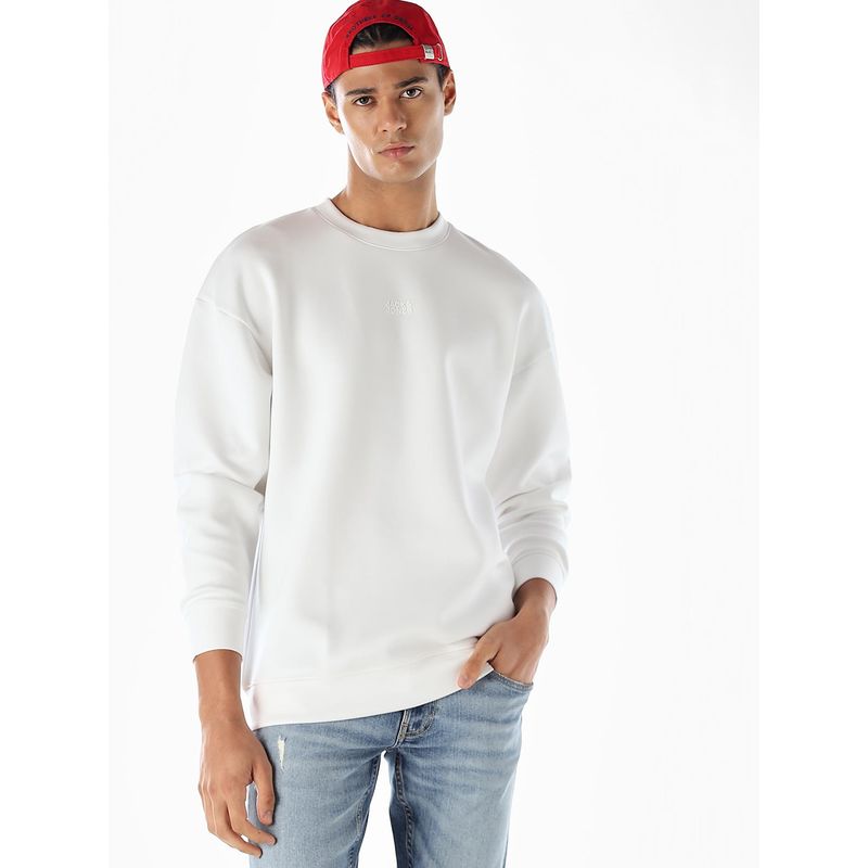 Jack & Jones Men Oversized White Sweatshirt (M)