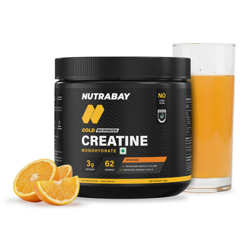 Nutrabay Gold Micronised Creatine Monohydrate Powder - Orange