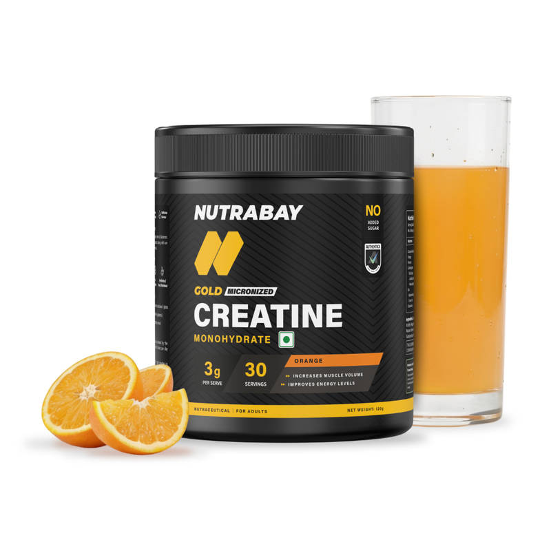 Nutrabay Gold Micronised Creatine Monohydrate Powder - Orange