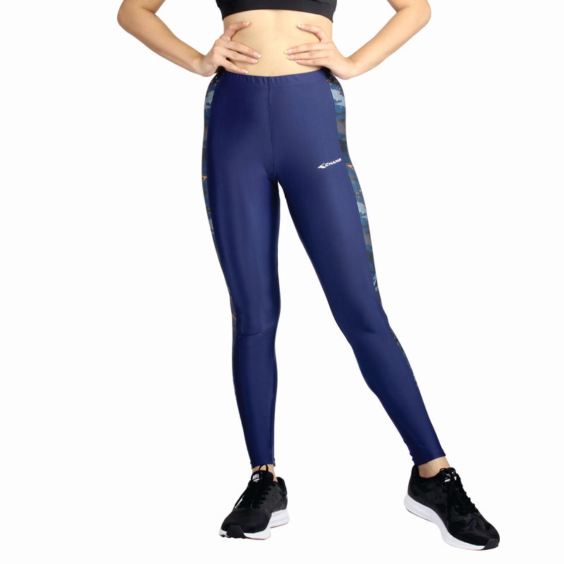 Veloz Women's Multisport Wear Full Length Leggings Without Pockets V Flex - Blue (M)
