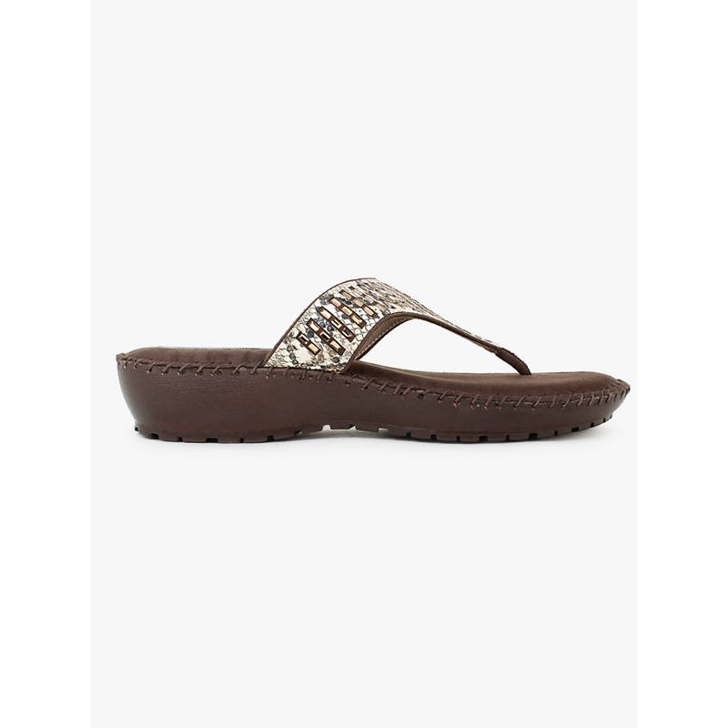 Insaddlers Slip on Soft Regular Sandals Brown (EURO 39)