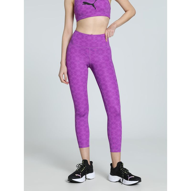 Puma TAD GRAPHIC 7/8 AOP Womens Purple Tights (XS)