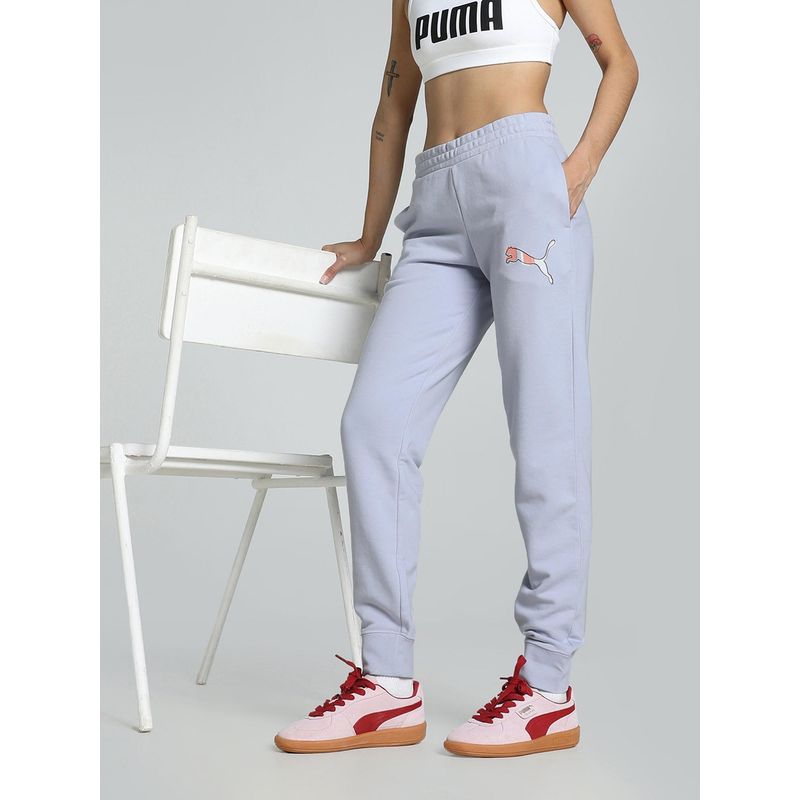Puma LOGO LAB Womens Blue Joggers (L)