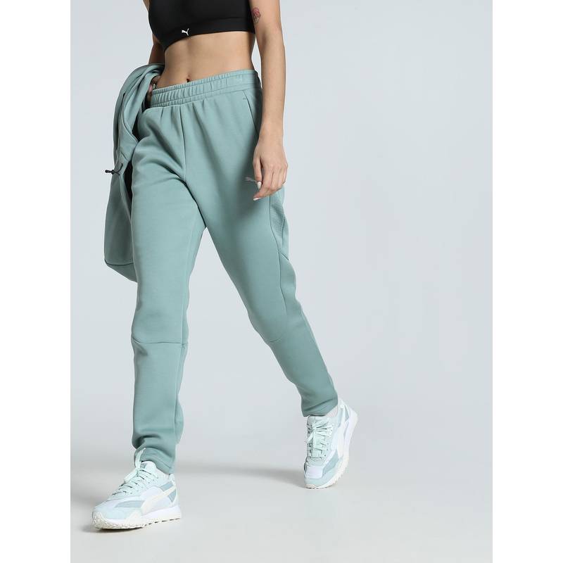 Puma EVOSTRIPE Womens Green Trackpants (XS)
