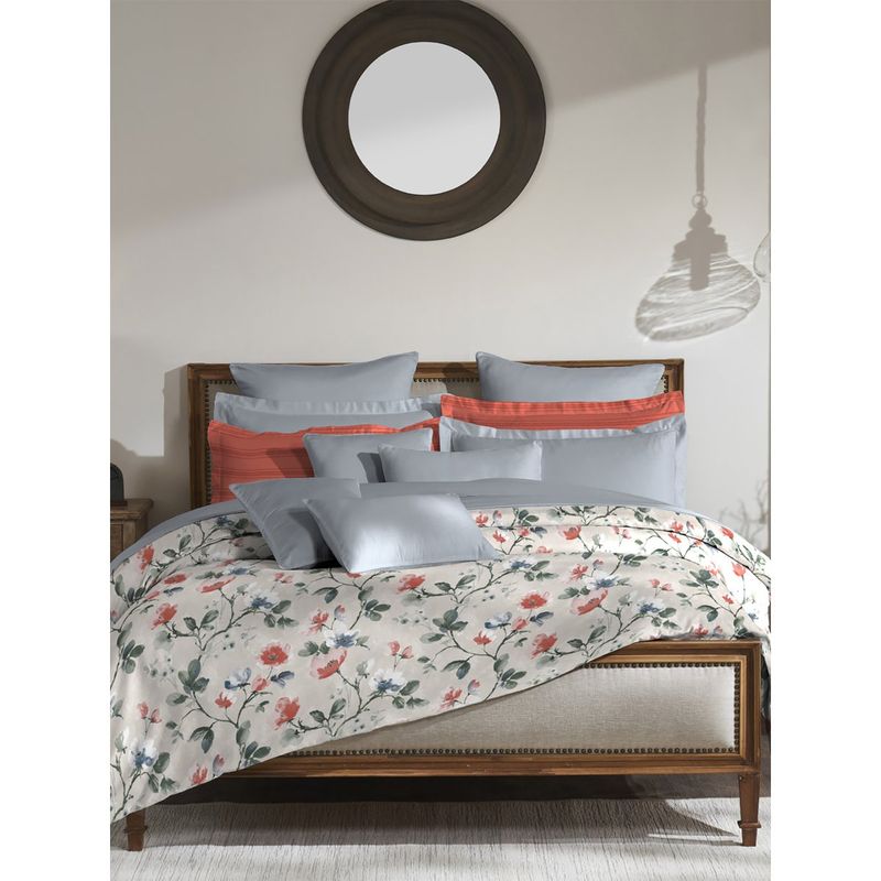 Trident Bedsheet Set,Cotton,210 TC,1 Bedsheet & 2 Pillow CoversFLORA