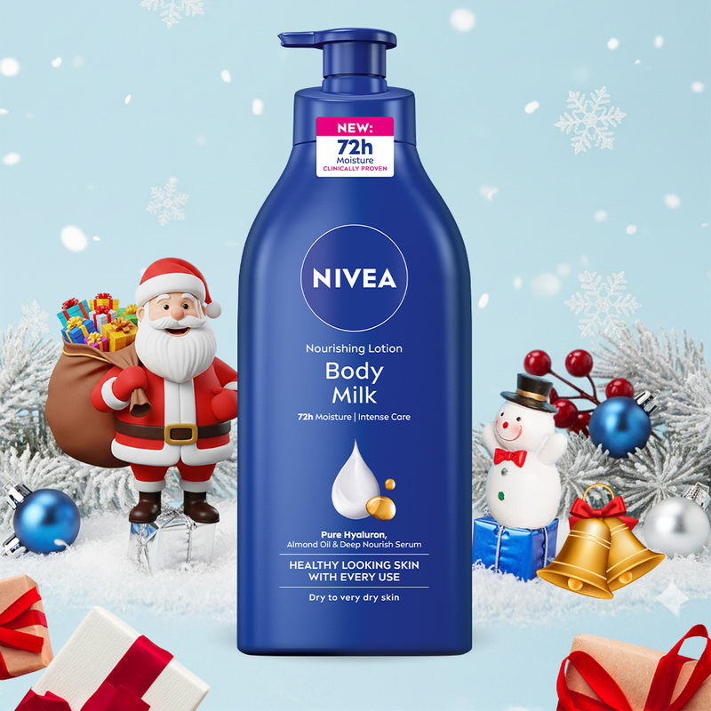 NIVEA Deep Moisture Serum Vit E Body Lotion 72H Intense Moisturization Almond Oil Dry Very Dry Skin