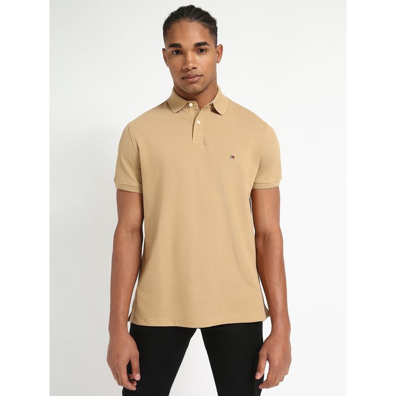 Tommy Hilfiger Mens Beige Polo T-Shirt (M)