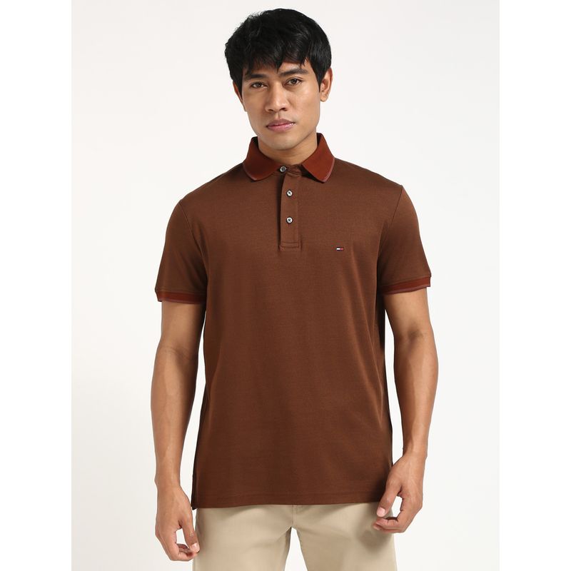 Tommy Hilfiger Mens Brown Polo T-Shirt (2XL)