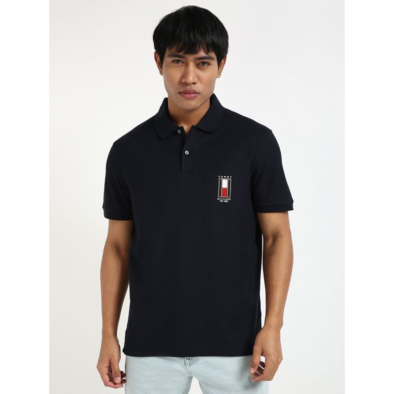 Tommy Hilfiger Mens Blue Polo T-Shirt (M)