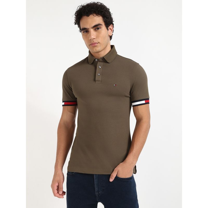 Tommy Hilfiger Mens Green Polo T-Shirt (M)