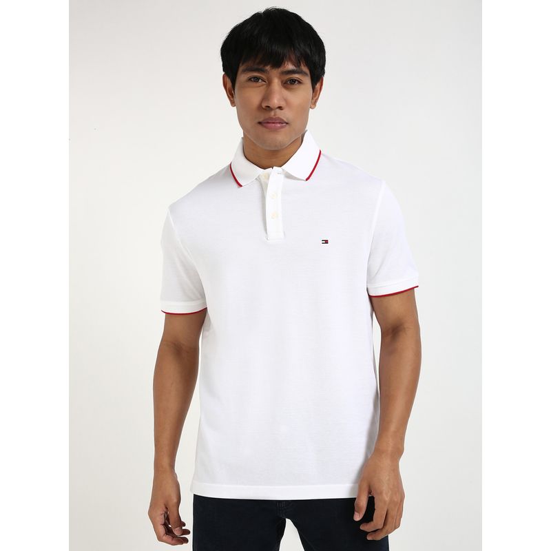 Tommy Hilfiger Mens White Polo T-Shirt (M)