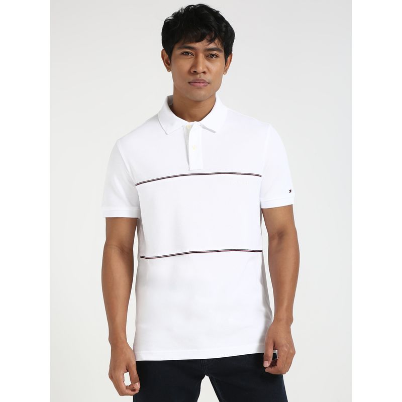 Tommy Hilfiger Mens White Polo T-Shirt (L)