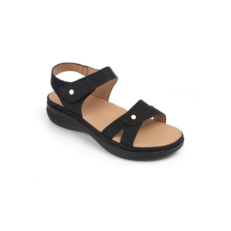 PEPPER Women Black Sandals (EURO 36)