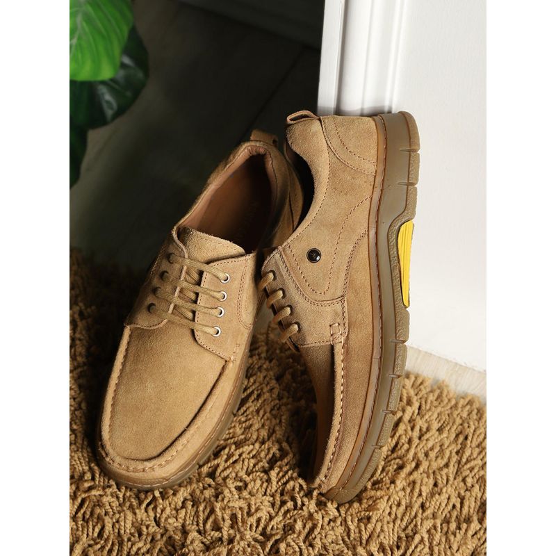 Monte Carlo Tan Casual Lace Ups Sneakers for Men (UK 8)