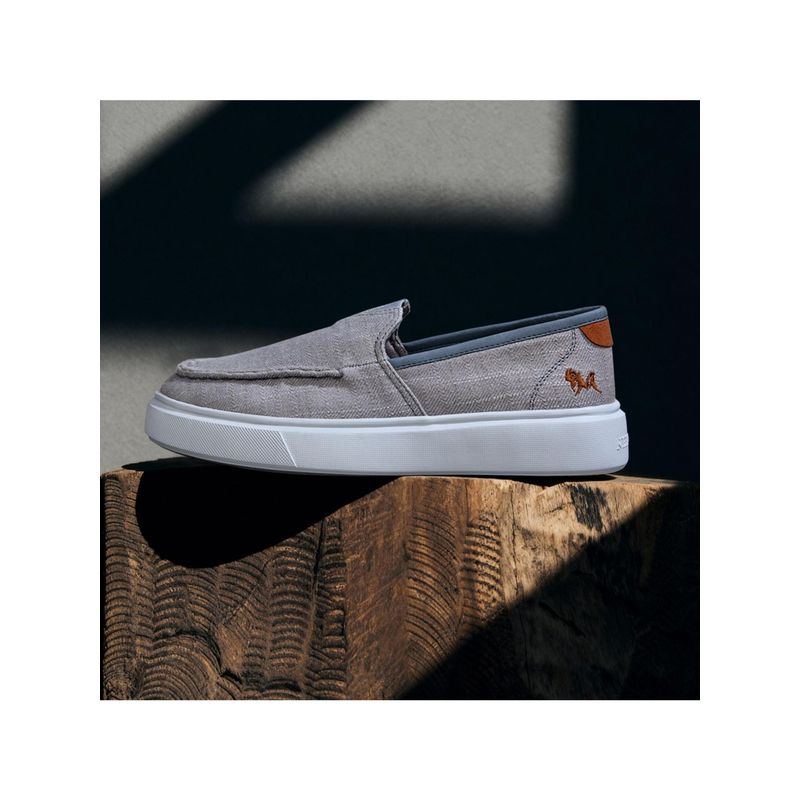 Neeman's Grey Slip-On Canvas Shoes for Men (UK 7)