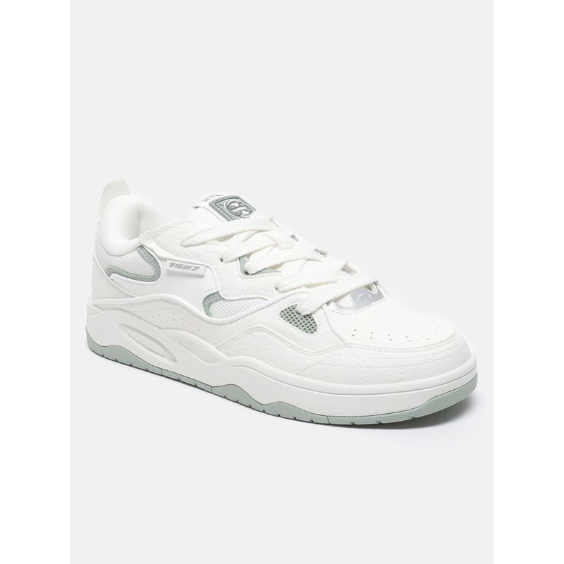 Xtep Canvas White & Green Classic Sneakers (EURO 40)