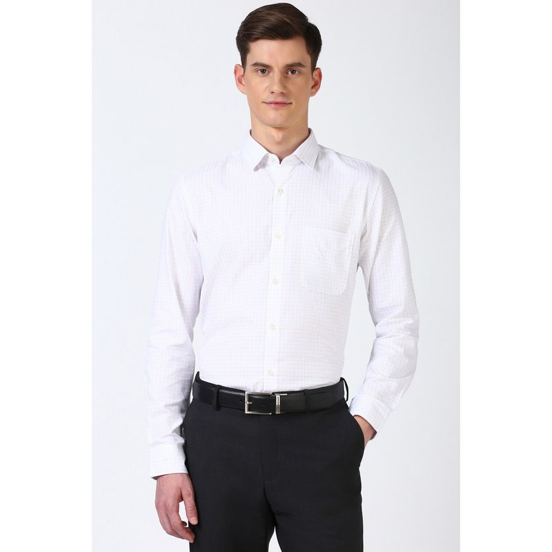 Peter England Men White Slim Fit Formal Shirt (44)