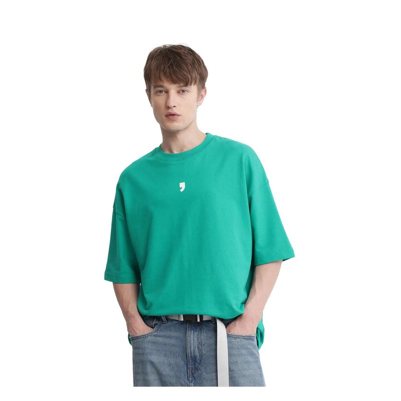 Rare Rabbit Chile Green Graphic Print Oversized Fit T-Shirt (S)