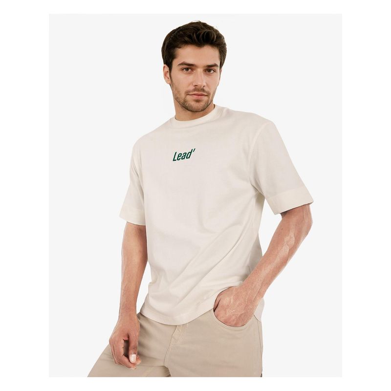 Buy Rare Rabbit Lea Off White Plain Oversized Fit T-Shirt Online