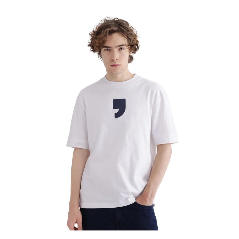 Rare Rabbit Rarez White Graphic Print Oversized Fit T-Shirt (XS)