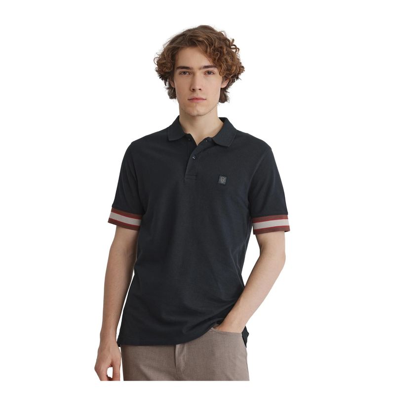 Rare Rabbit Tao Green Plain Regular Fit Polo T-Shirt (M)