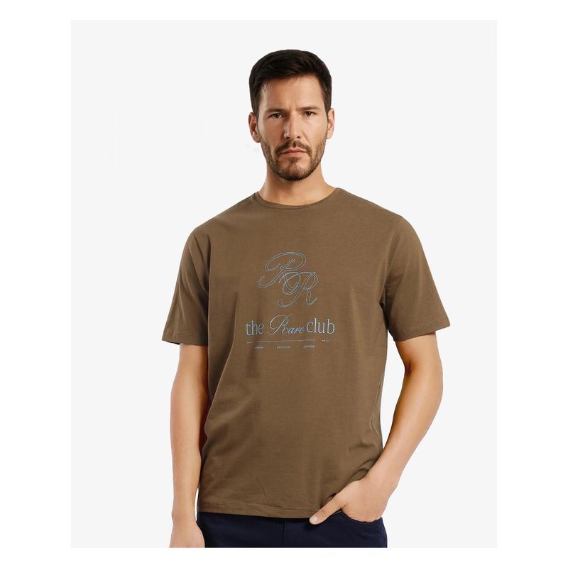 Rare Rabbit Vin Dark Green Regular Fit T-Shirt (S)