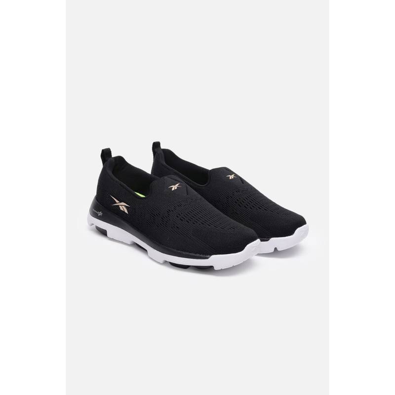 Reebok Women Slip On Black Walking Shoes (UK 4)