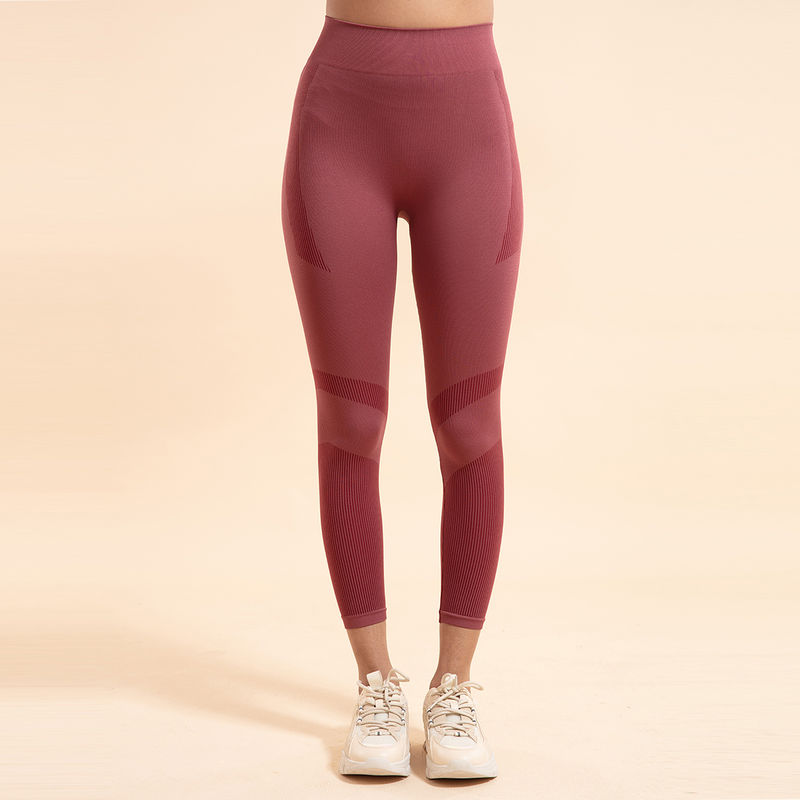 Nykd by Nykaa All Day Seamless Leggings - NYK097 Roan Rouge (L)
