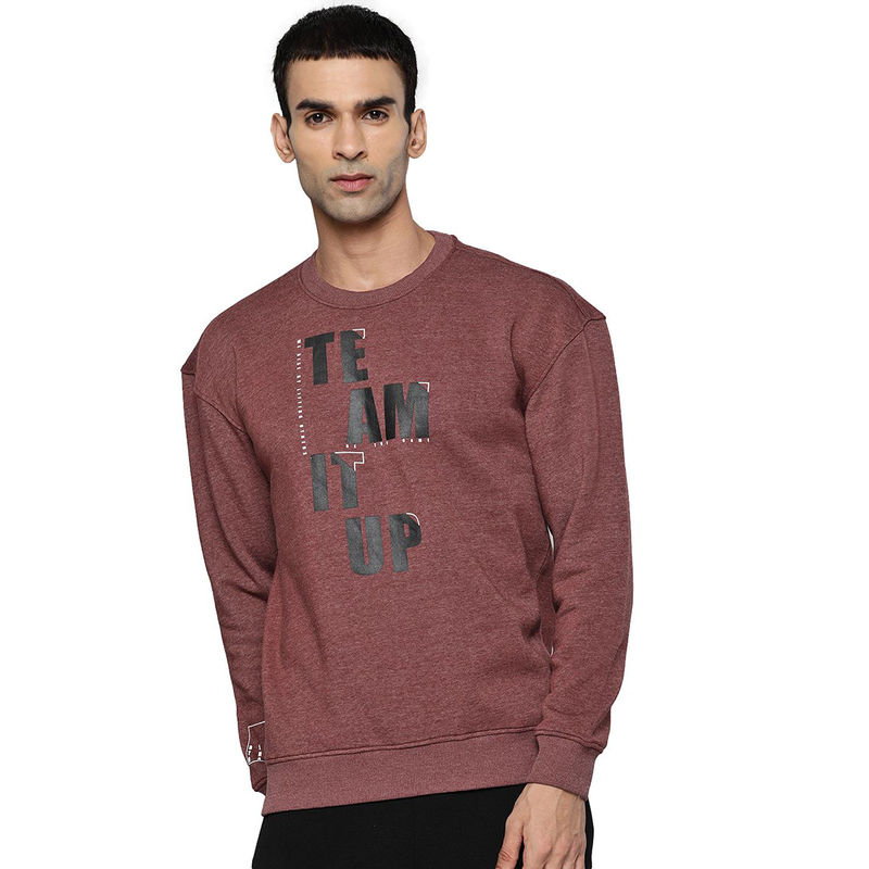 Alcis Men Casual Maroon Sweatshirts (L)