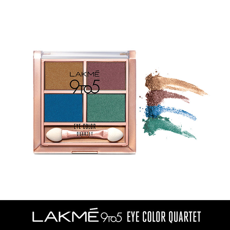Lakme 9 to 5 Eye Color Quartet Eye Shadow - Royal Peacock