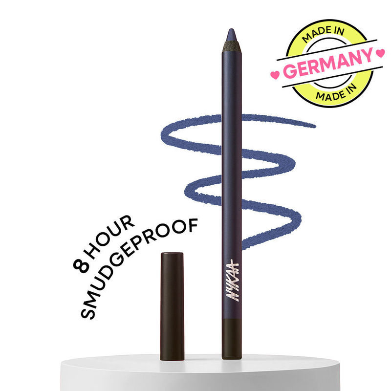Nykaa Glamoreyes Waterproof & Smudgeproof Shimmer Eye Pencil- Azure Charm (Dark Blue)